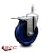 Service Caster 5'' Solid Poly Wheel Swivel 7/16'' Stem Caster with Total Lock Brake SCC-GRTTL20S514-SPUS-716138 - alternate 2